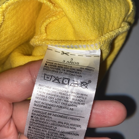 Janie And Jack Toddler Girl Quilted Yellow Short Romper Size 3 - Picture 7 of 7